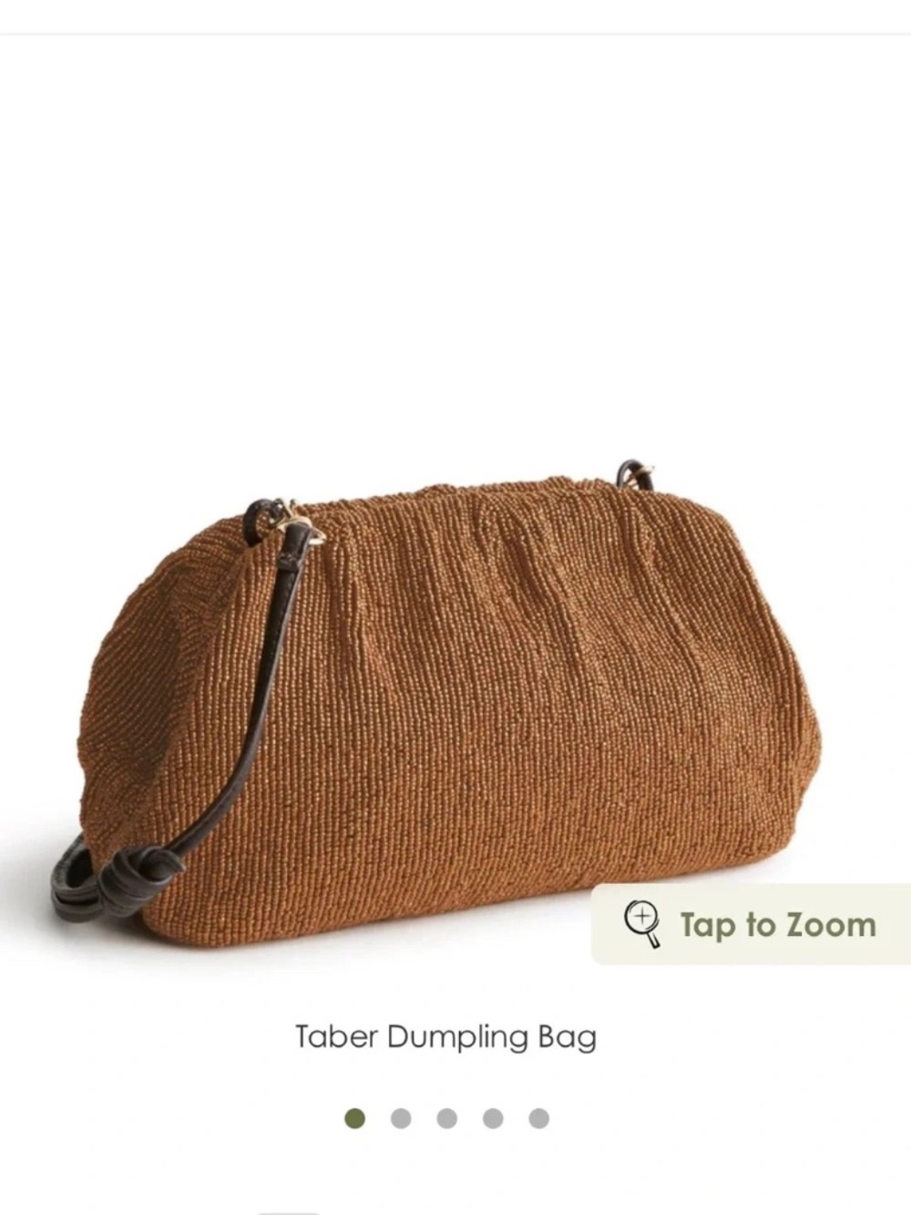 Vera Bradley Taber Dumpling Bag - Brown Beaded Shoulder Bag